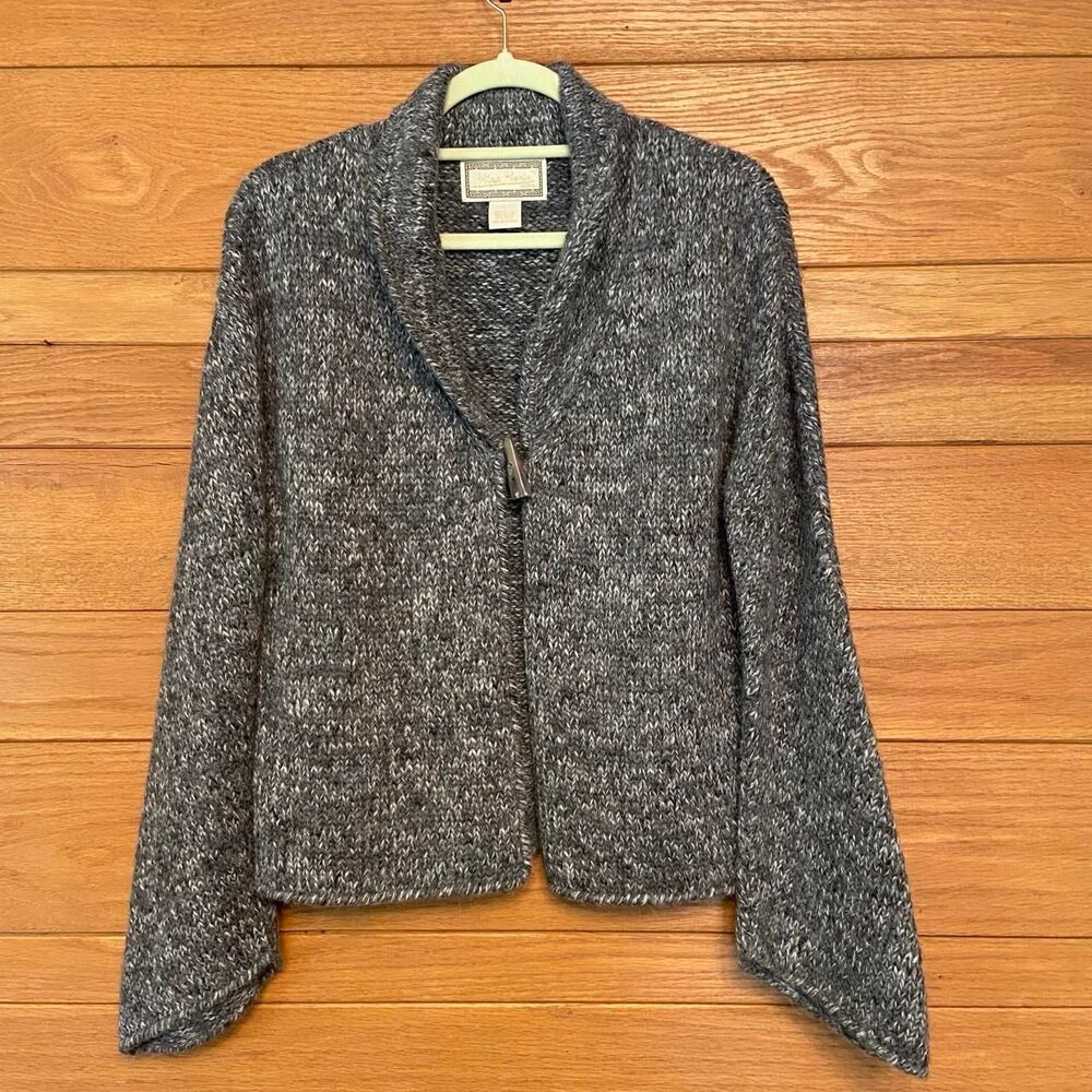 Mira Flores alpaca toggle button cardigan sweater